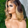 Body Wave Human Hair Bob Wigs Honey Blonde Color