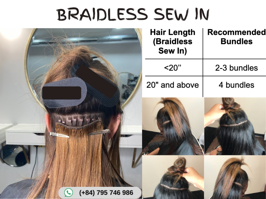 How Many Bundles For a Sew In Hair Extensions? 5 Braidless Sew In