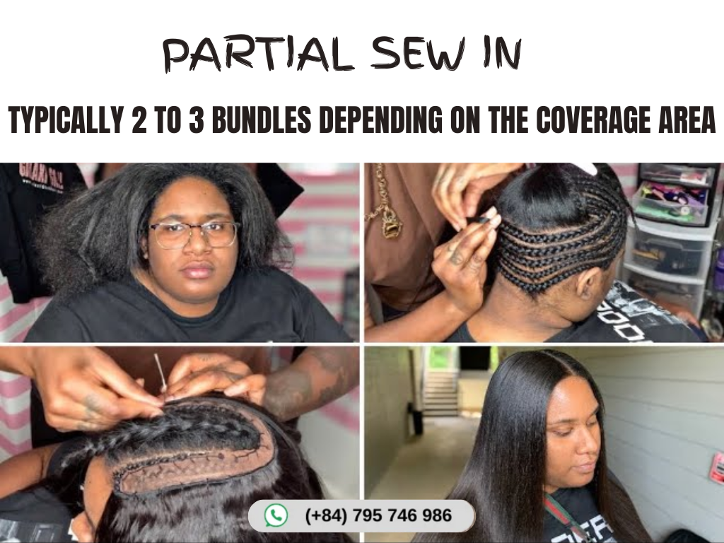 How Many Bundles For a Sew In Hair Extensions? 6 Partial Sew In