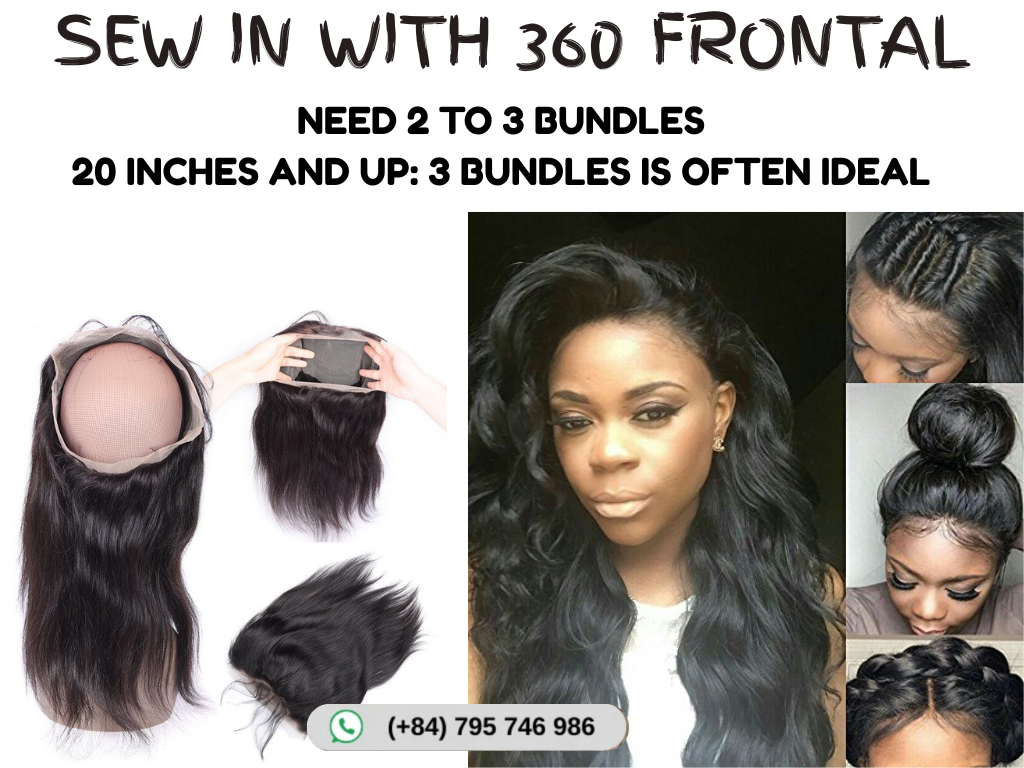 How Many Bundles For a Sew In Hair Extensions? 9 Sew In with 360 Frontal