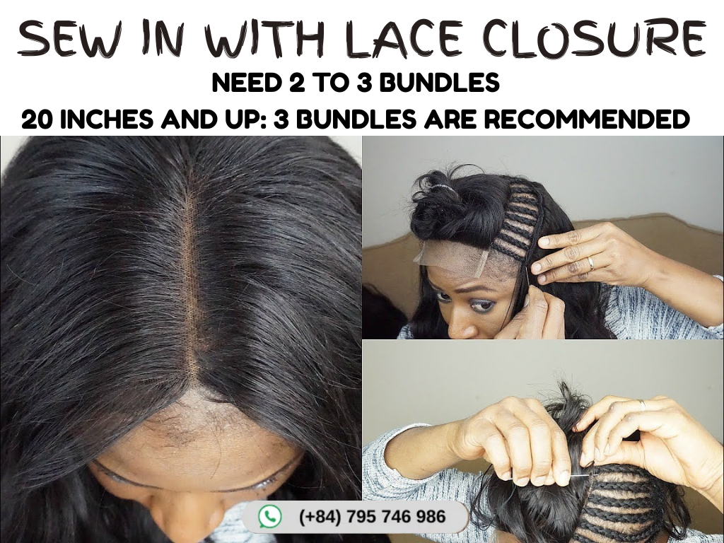 How Many Bundles For a Sew In Hair Extensions? 10 Sew In with Lace Closure