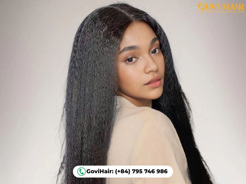 Kinky Straight Weave blowout afro texture