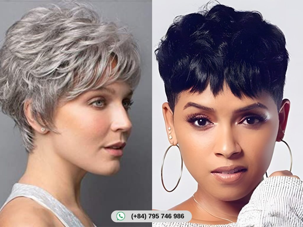 Wavy Pixie Wig with Fringe