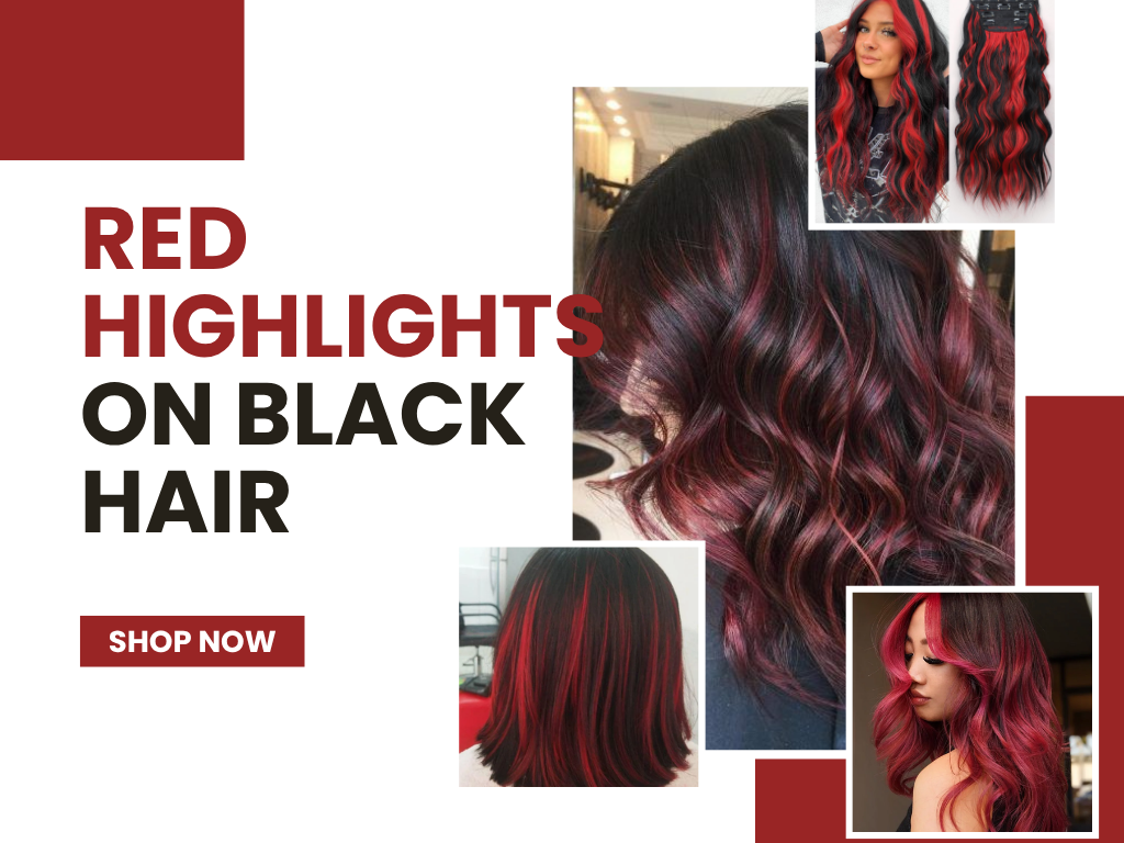 Best Red Highlights on Black Hair