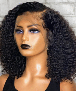 Short Curly Bob Wig 13X4 Lace Front Human Hair Wigs Deep Wave Wig