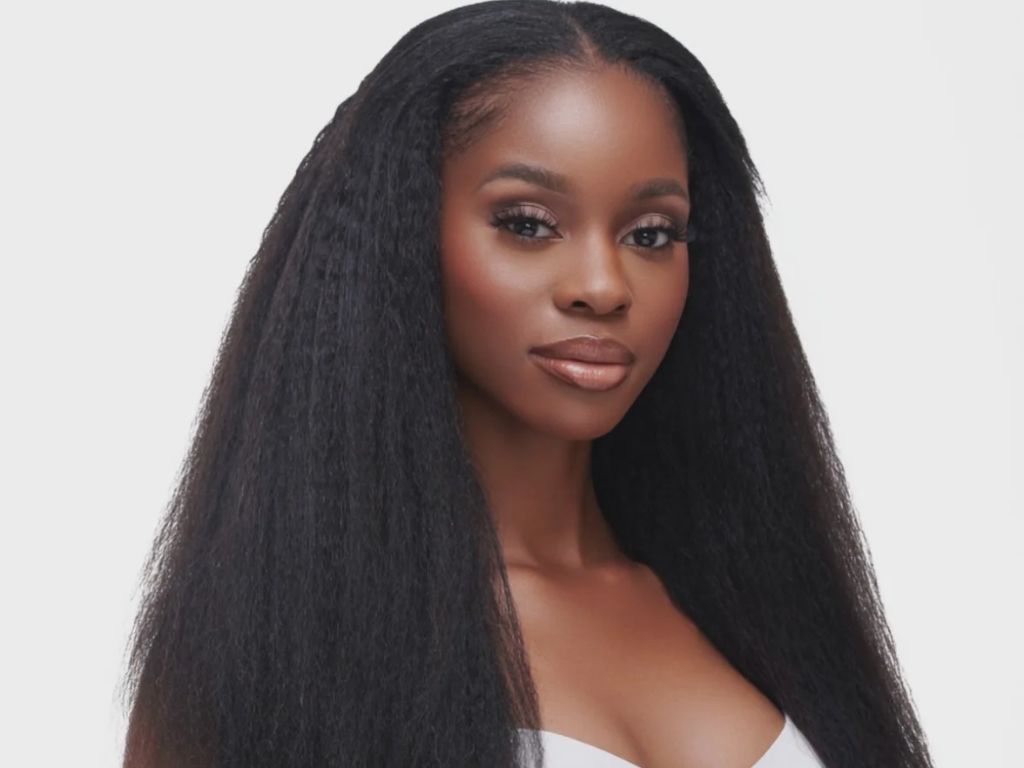 Yaki Straight Weave blow-dried hair look