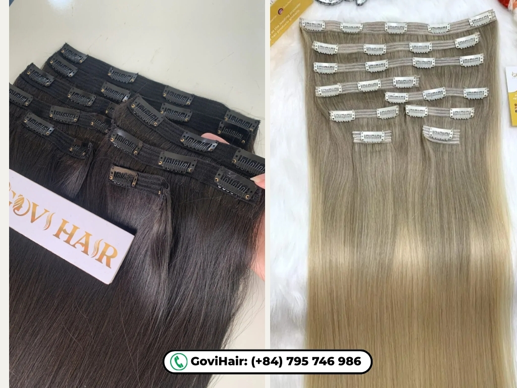 How Do Clip In Hair Extensions Work? A Beginner’s Guide 4 Black and blonde clip in hair extensions