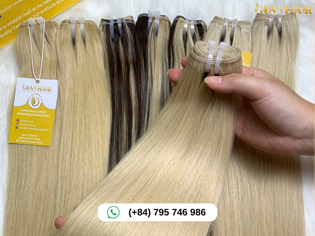 How Long Do Hair Extensions Last? An Complete Guide 4 Sew-in hair extensions, with various shades displayed