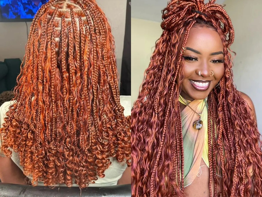 350 Hair Color: How to Slay This Bold and Beautiful Shade 7 350 hair color boho braids