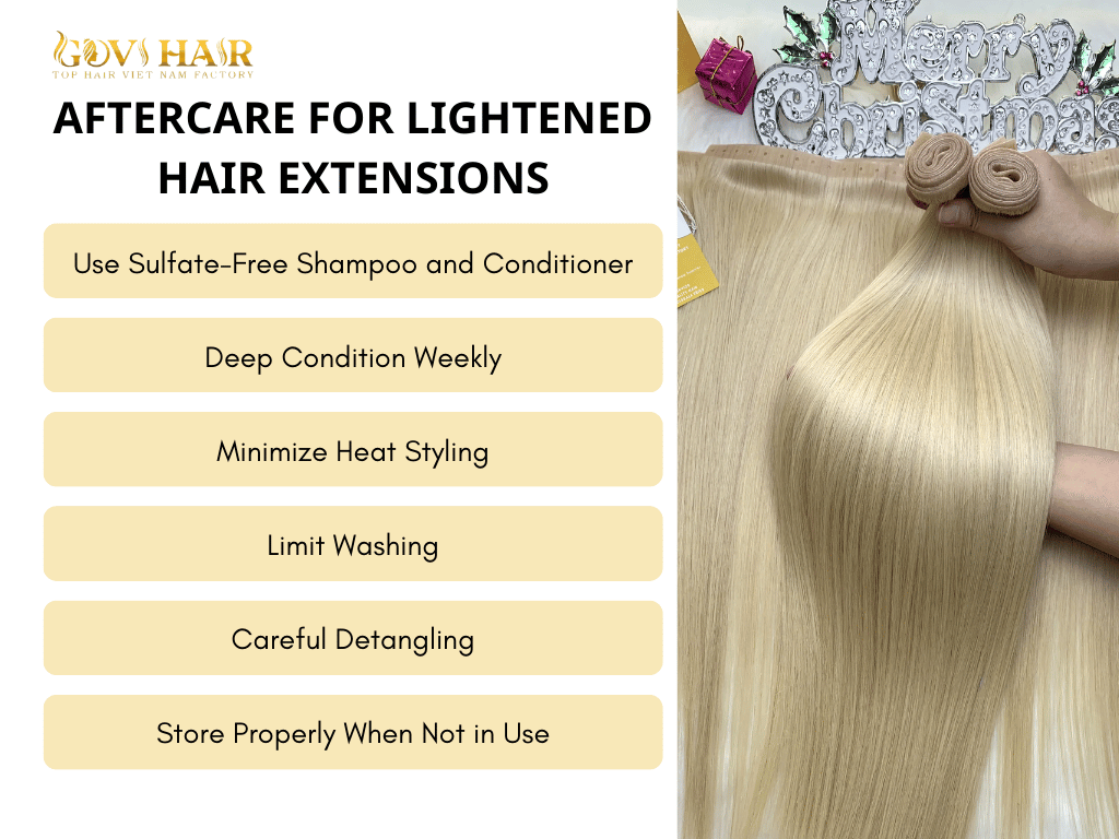 How to Lighten Hair Extensions Safely for a Vibrant Look? 5 Proper aftercare routine for bleached hair extensions