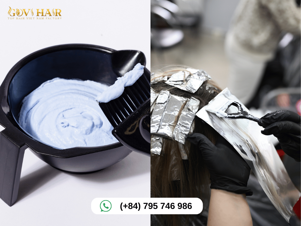 How to Lighten Hair Extensions Safely for a Vibrant Look? 4 Applying bleach to lighten human hair extensions