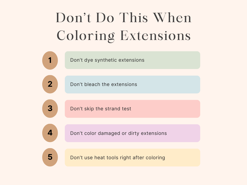 Can You Color Hair Extensions at Home Without Damage? 4 Don’t Do This When Coloring Extensions