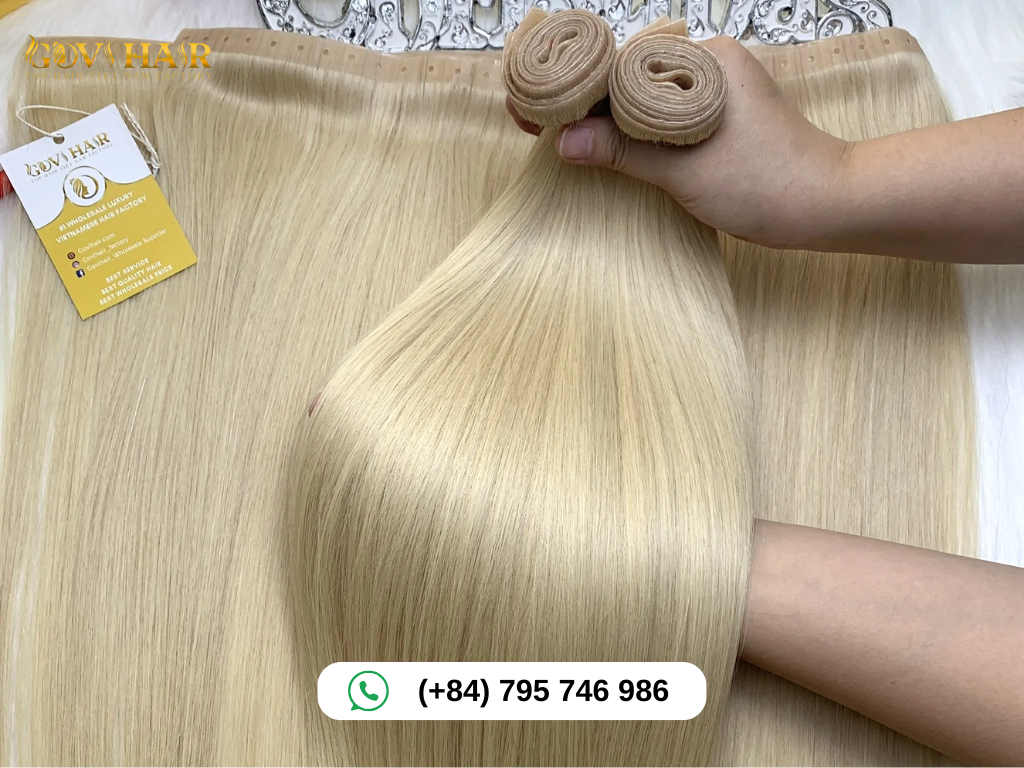 Blonde genius weft extensions