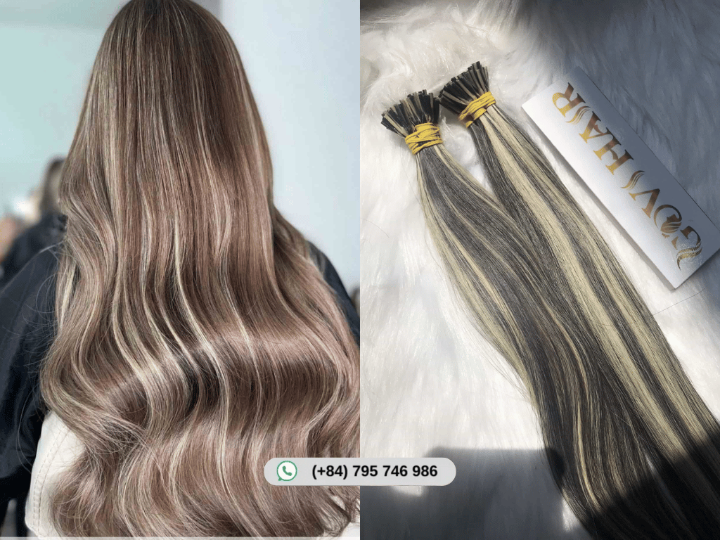 Can You Highlight Hair Extensions? Step-by-Step Guide 4 Fusion extensions being touched up by a colorist