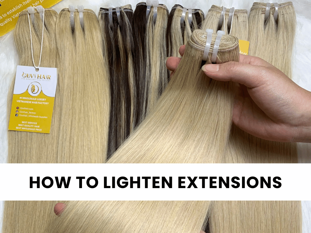 how to lighten hair extensions