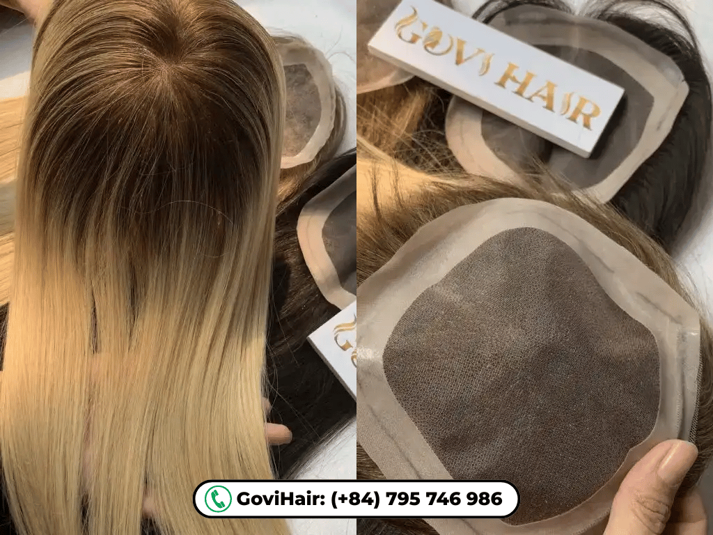 Hair toppers in various styles and textures