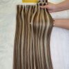 100% Human Hair Flat Weft Hair Extensions Mix Piano Color