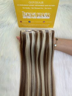 Flat Weft Hair Extensions Mix Piano Color 100% Human Hair 6 100% Human Hair Flat Weft Hair Extensions Mix Piano Color