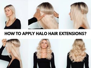 Step-by-step tutorial on how to apply halo hair extensions at home