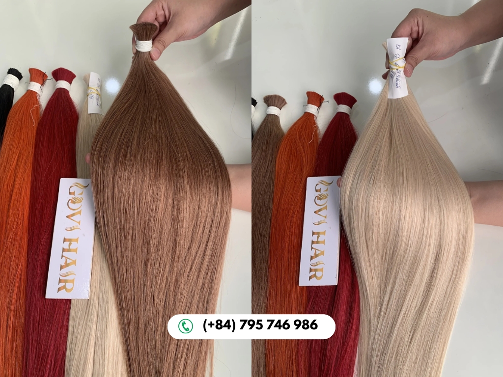Straight Bulk Human Hair for Braiding from Govihair