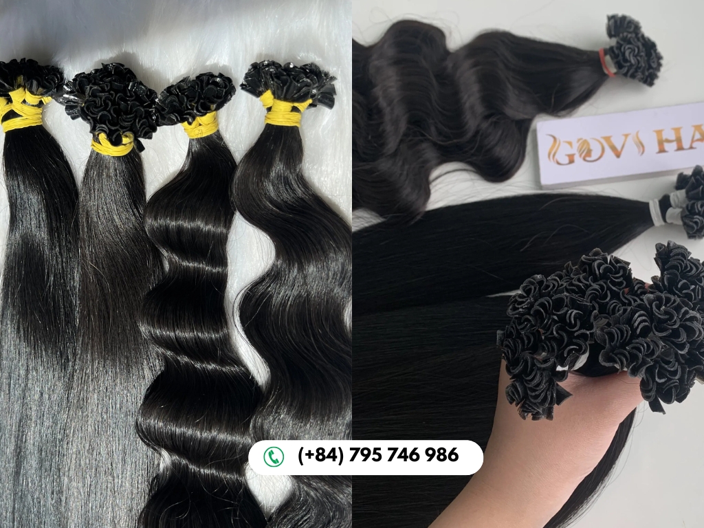 U tip hair extensions made from 100% Vietnamese human hair
