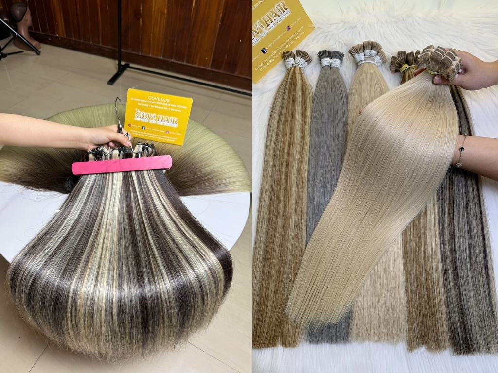 Stunning with Bleach Blonde Hair at Govihair