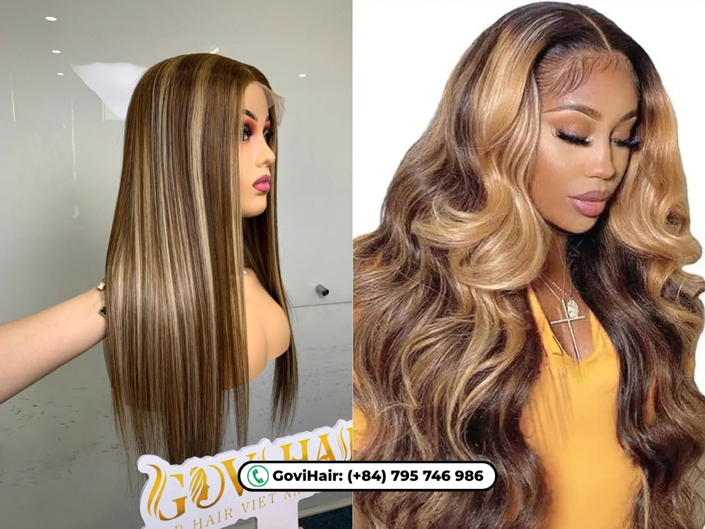 Full lace wigs cover the entire scalp, allowing the hair to be styled in any direction