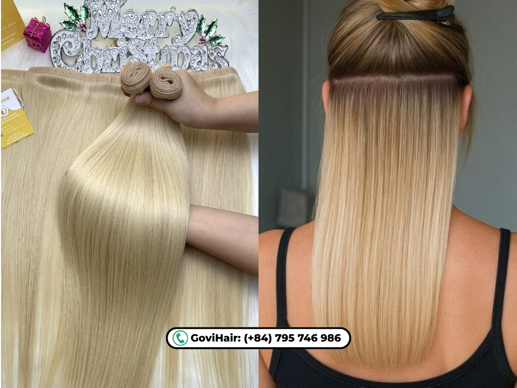 Genius weft hair extensions are extremely thin and do not have return hair
