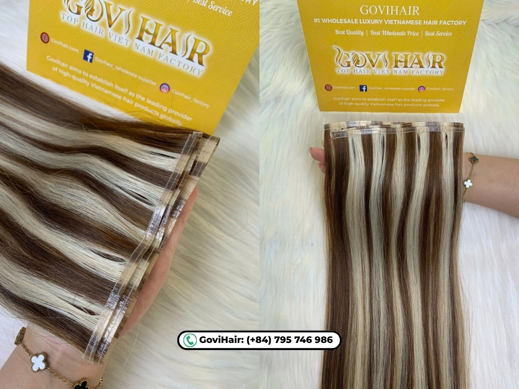 Govihair uses 100% Vietnamese human hair for all weft extensions