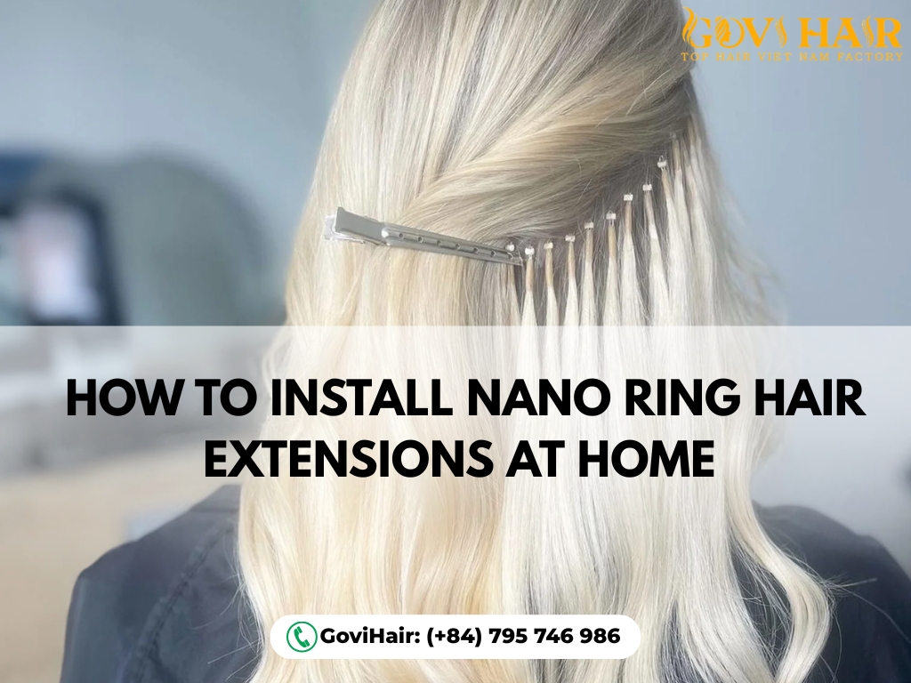 How to install nano ring hair extensions at home
