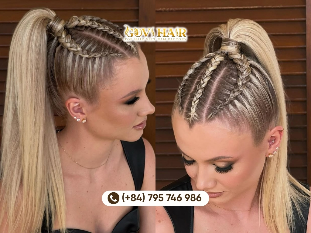 15 Stunning Straight Ponytail Hairstyles Best for Women 4 French braid from the front hairline to the crown