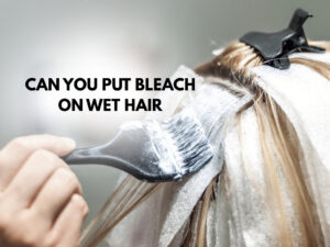 can you put bleach on wet hair
