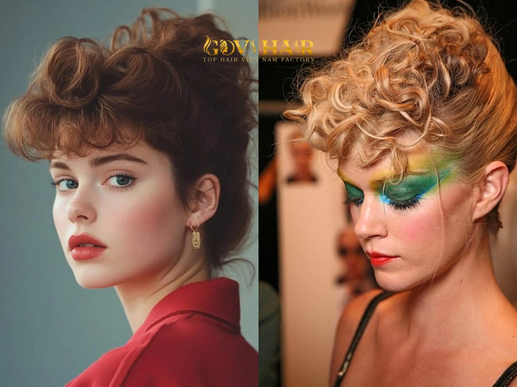 Elegant 80s Updo was the formal counterpart