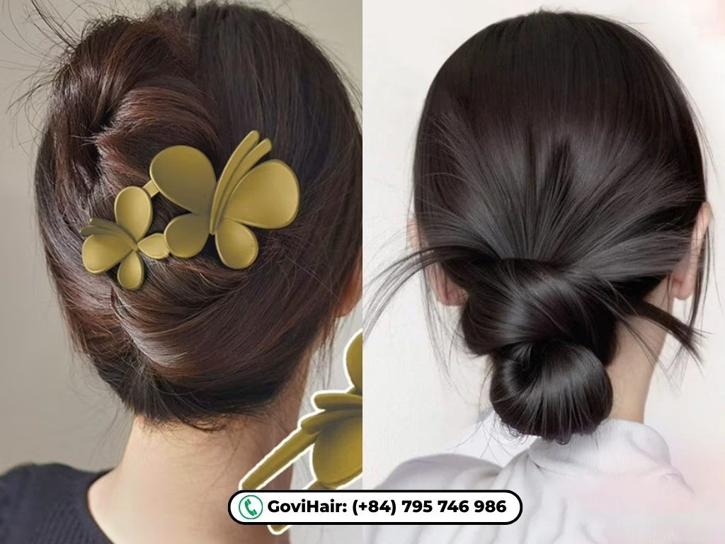 easy hair bun styles for short hair​