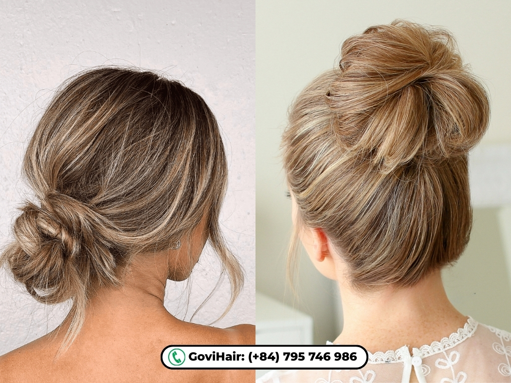 easy hair bun styles for short hair​