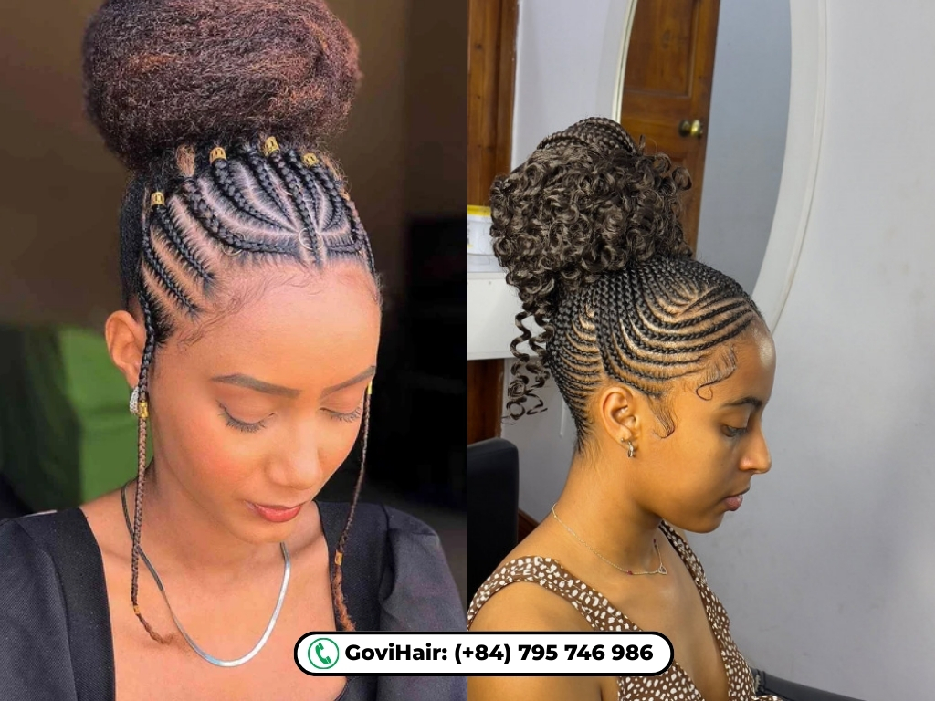 bun styles for short natural hair​