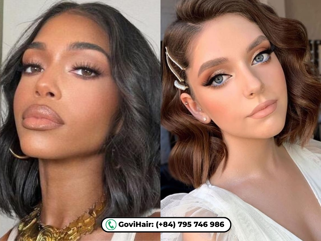 Red-carpet polished waves for a vintage Hollywood aesthetic.