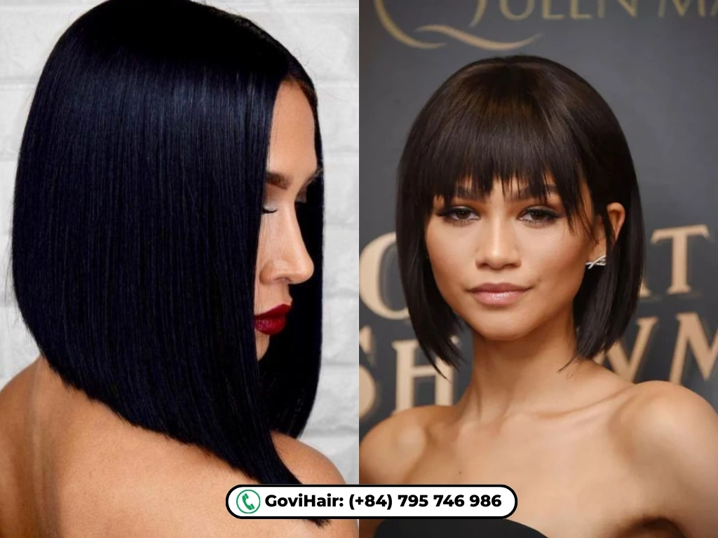 Dynamic motion with a cut that's longer in the front.