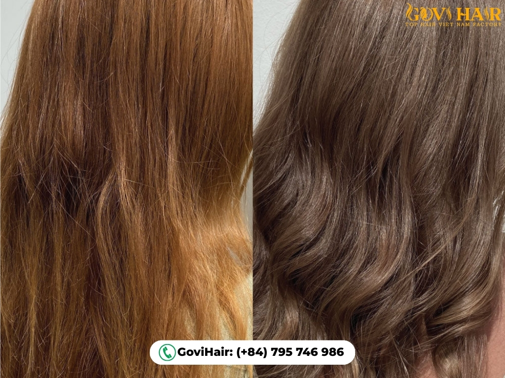 Toner neutralizes brassy orange undertones