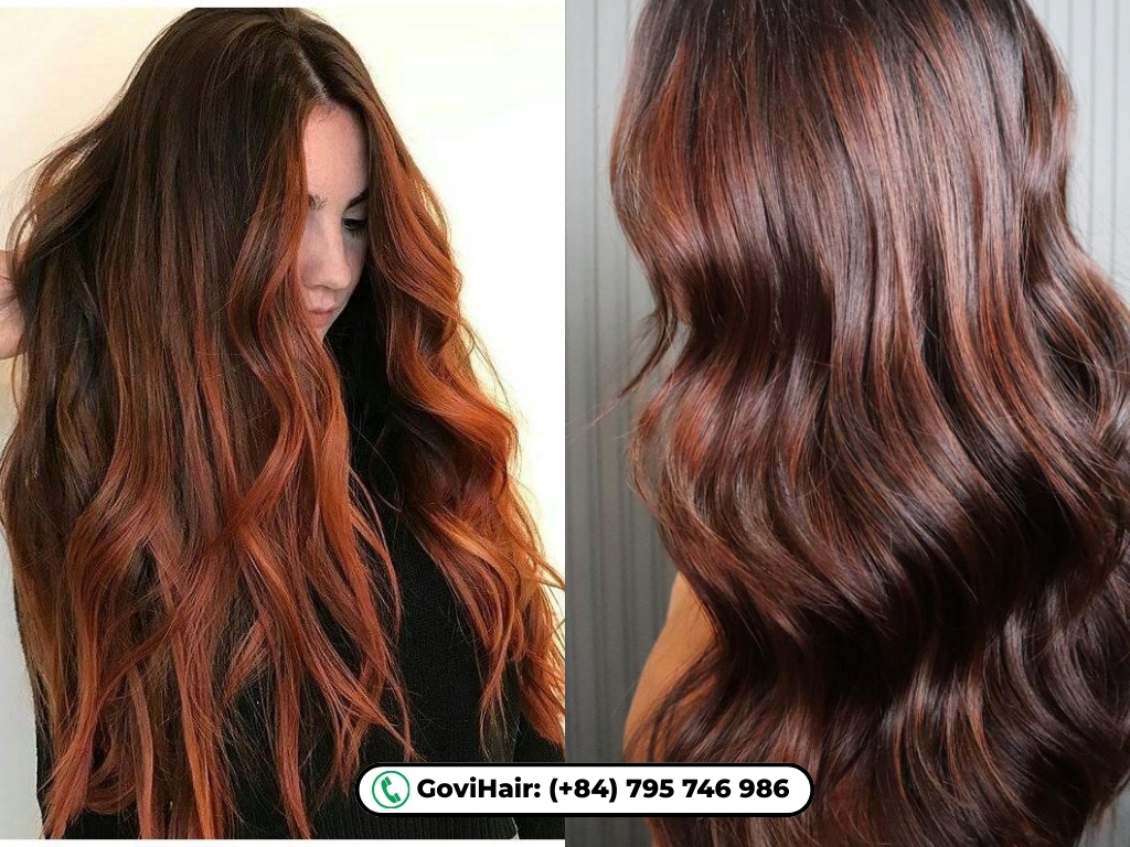 20+ Trending Brown Hair with Red Highlights Ideas You Must Try 21 Low-maintenance perfection with natural roots transitioning to auburn.