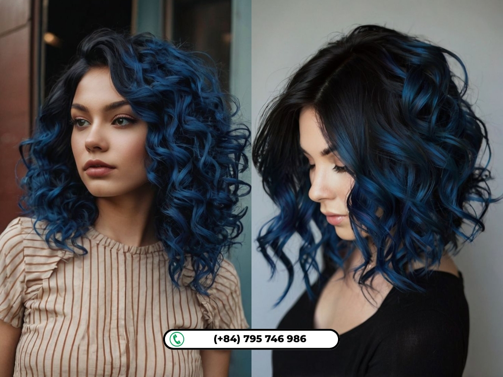 Black and blue hairstyles