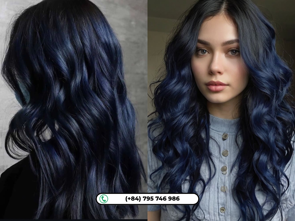 A rich blue-black all-over color delivers depth, shine, and elegance.