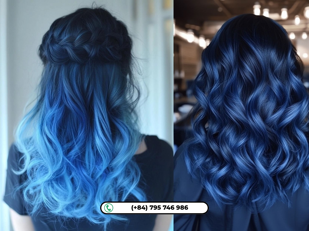 The Perfect Black and Blue Hair Color