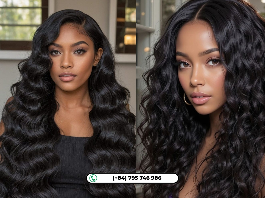 Black hairstyles with weave: Long Curly Weave