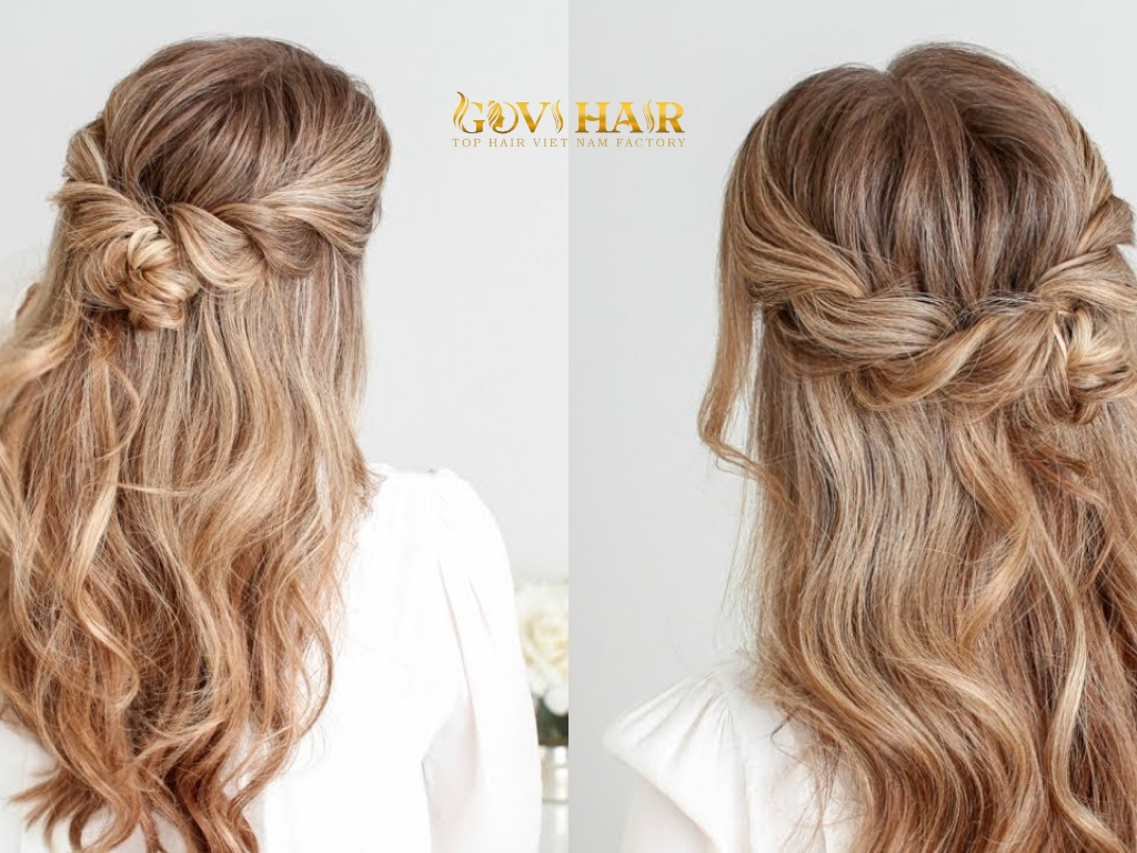 Twisted Half-Up Styles offer a perfect balance between structure and flow