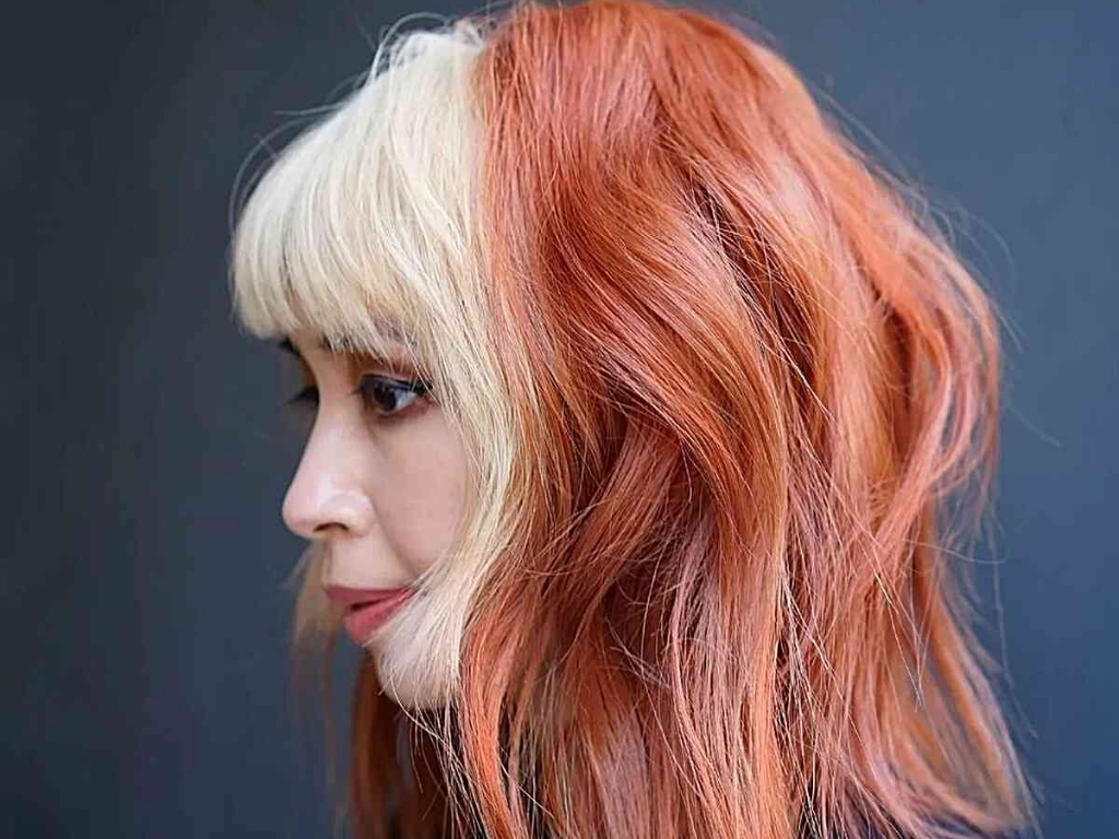 Dip-color wolf cut with vibrant ends