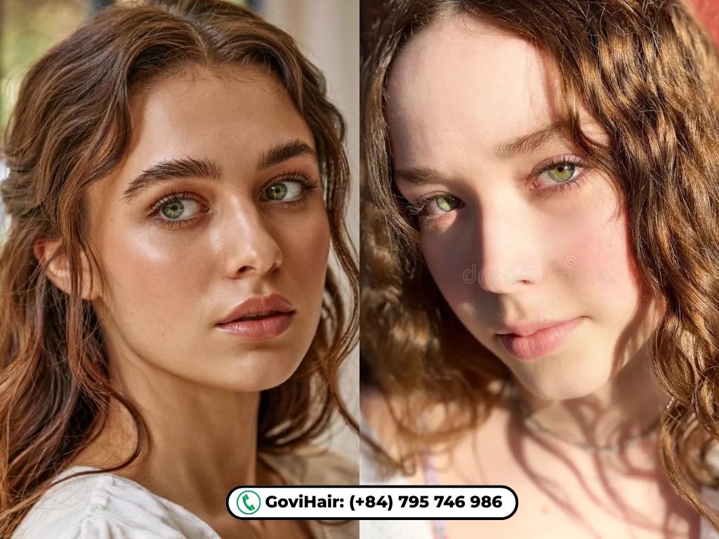 20 Best Hair Colors for Green Eyes: Shades That Make Your Eyes Pop 11 Golden Brown Hair shimmers beautifully in the sunlight.