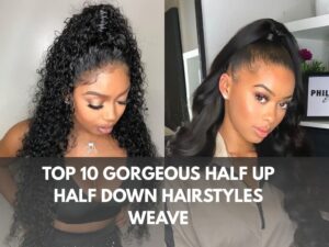half up half down hairstyles weave