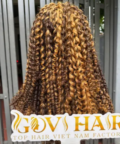 Curly Human Hair Frontal Wig 13x4 HD Lace 28 Inch 180% Density Mix Piano Color 5 Human Hair Frontal Wigs Lace 13×4 Mix Piano Color