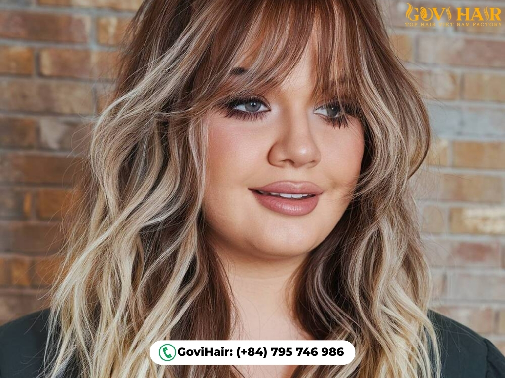 Layered wolf cut with gradient color and fringed bangs